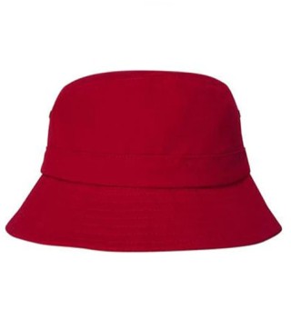 Brushed Sports Twill Youth Bucket Hat:Red